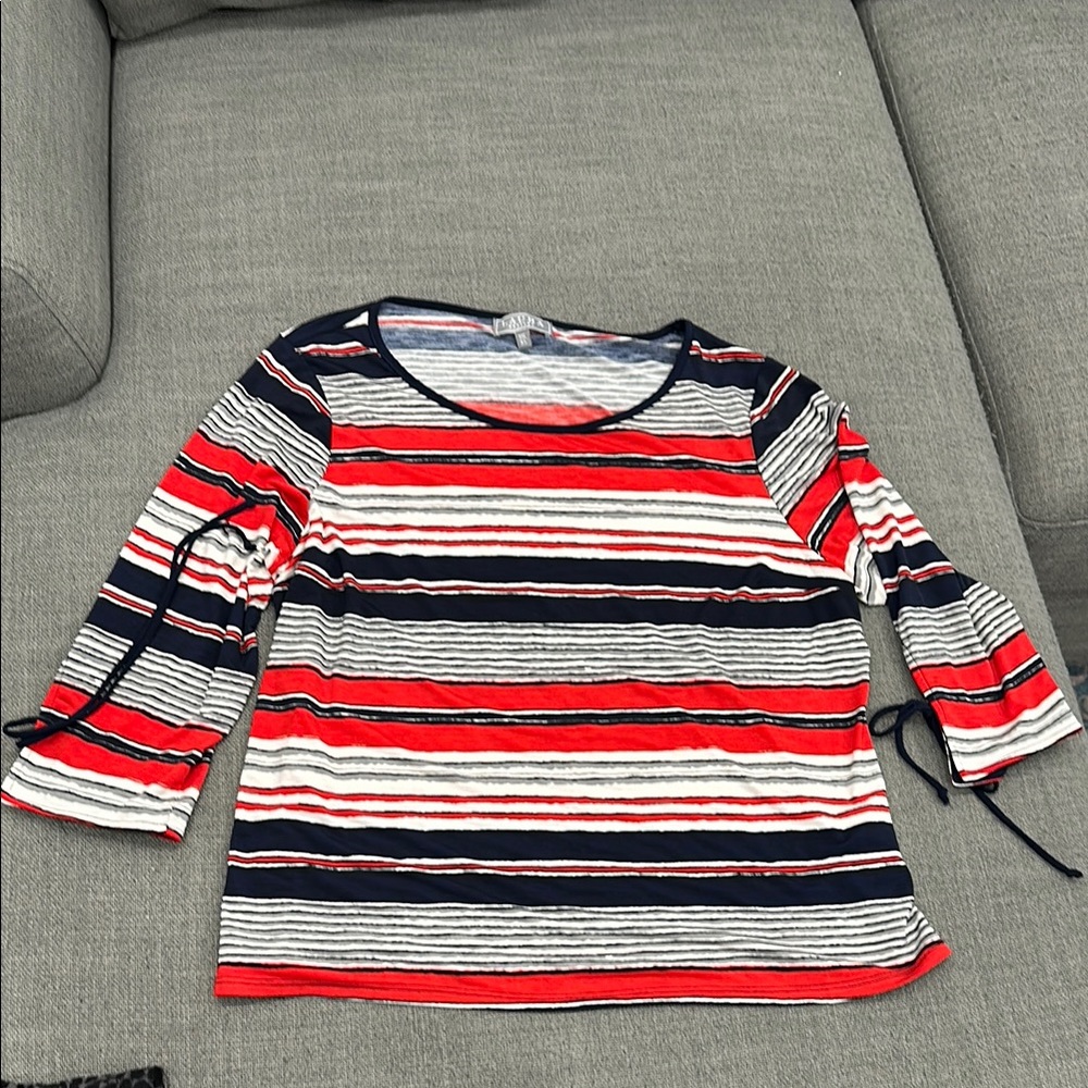 Striped Red and Navy Top